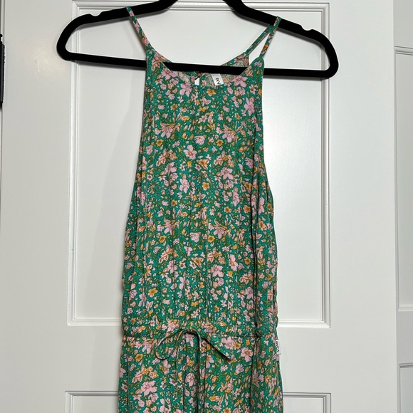 RVCA Petal Green Floral Jumpsuit (Small) - Picture 2 of 9